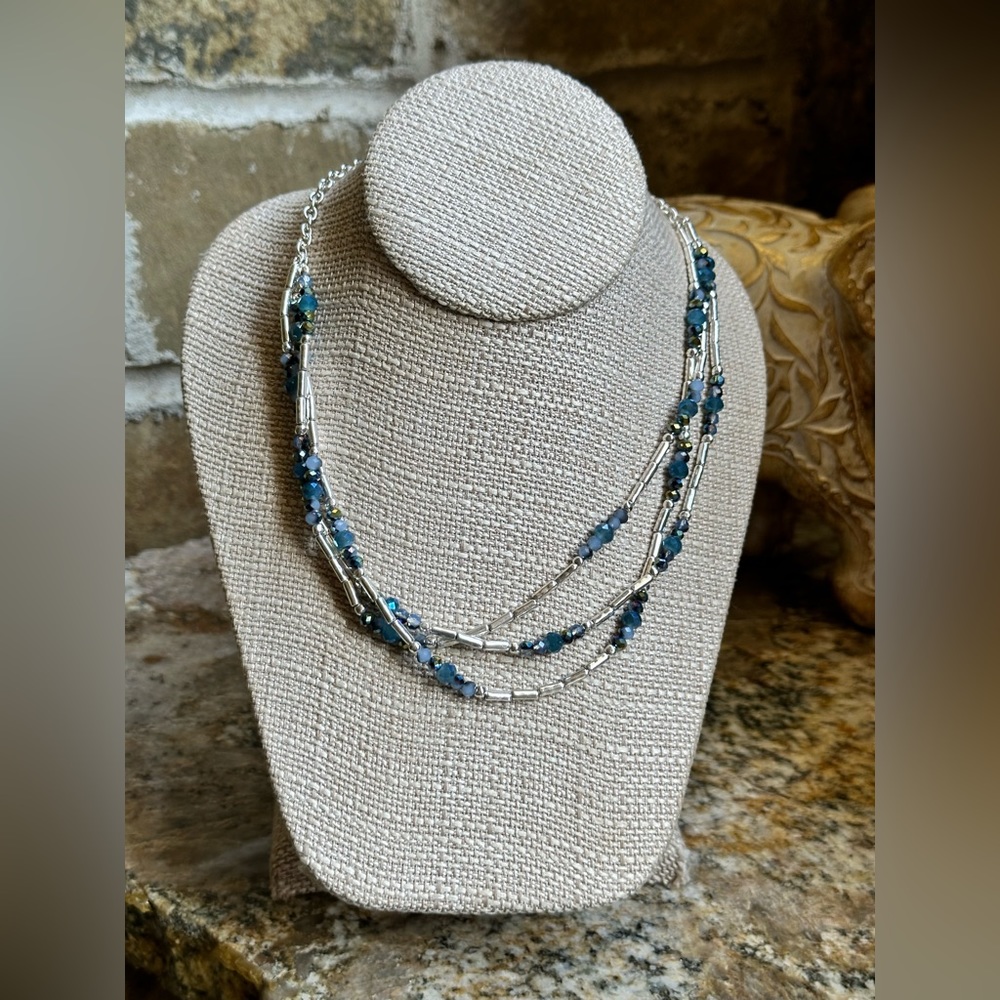 Style & Co Silver Multi Strand Beaded Necklace